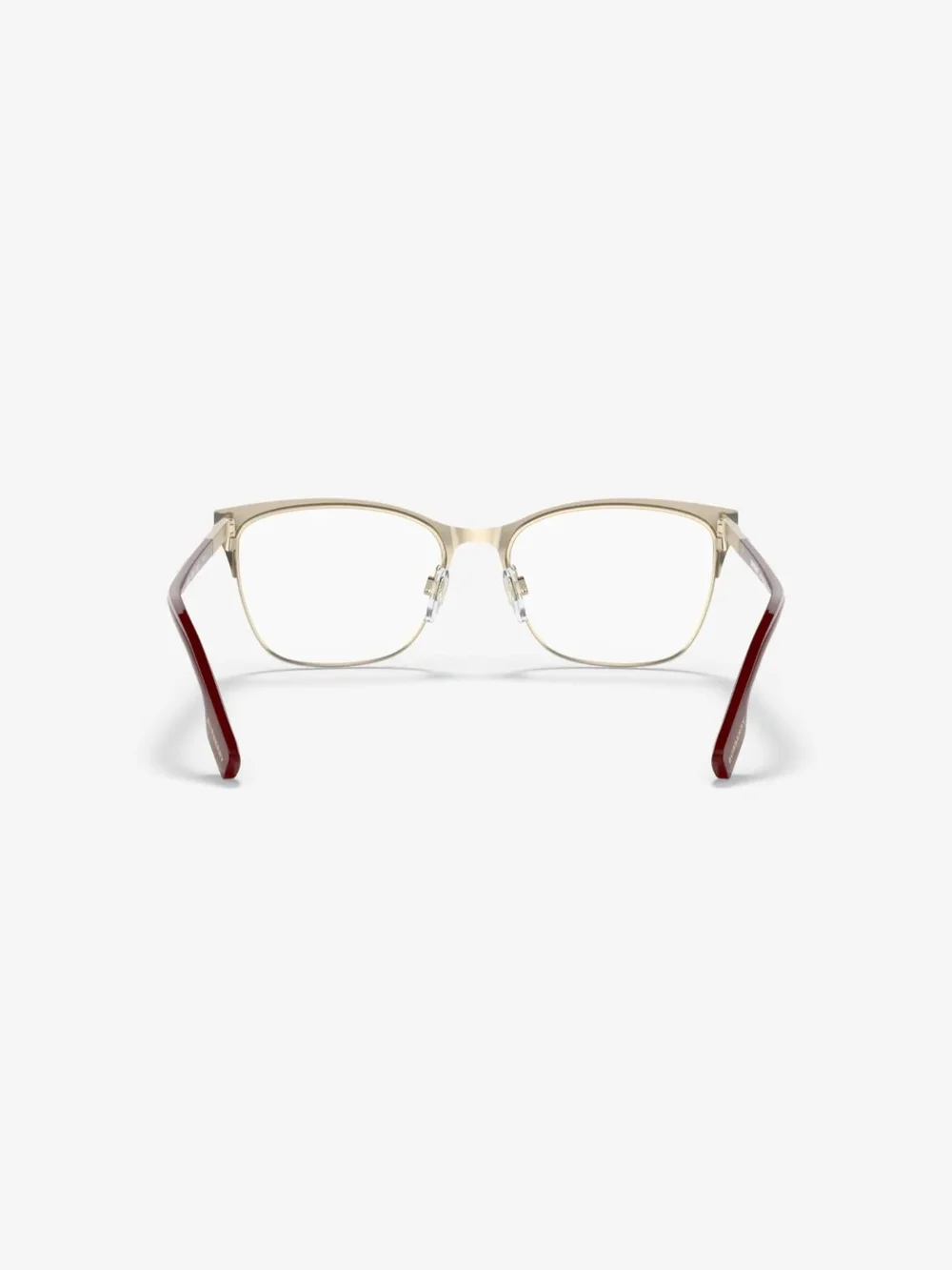 Burberry Alma Cat-Eye Glasses in Bordeaux and Light Gold
